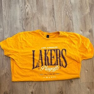 Gildan Yellow Lakers Playoffs Short Sleeve Tee